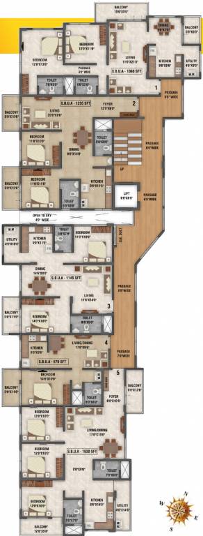  twins paradise Twins Paradise Cluster Plan For Typical Floor Plan