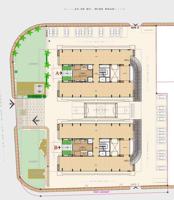  shree palace Block A & B Cluster Plan for 1st Floor