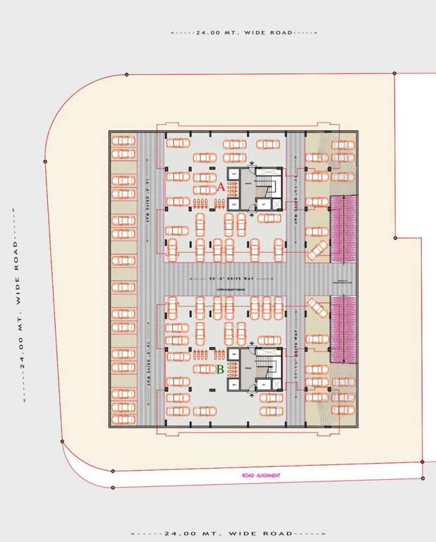  shree palace Block A & B Cluster Plan For Lower Basement