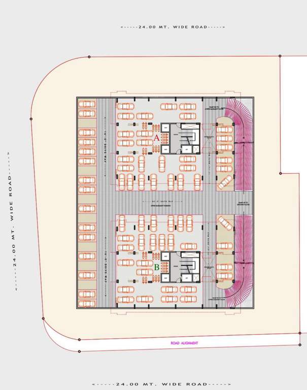  shree palace Block A & B Cluster Plan For Upper Basement 