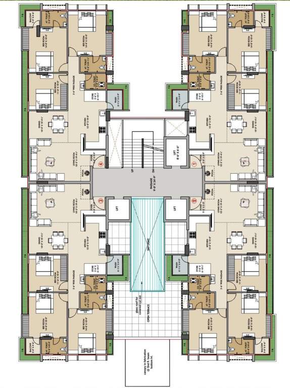  shree palace Block A Cluster Plan for 2nd Floor