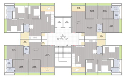  ved-sapphire Block C Cluster Plan from 1st to 13th Floor