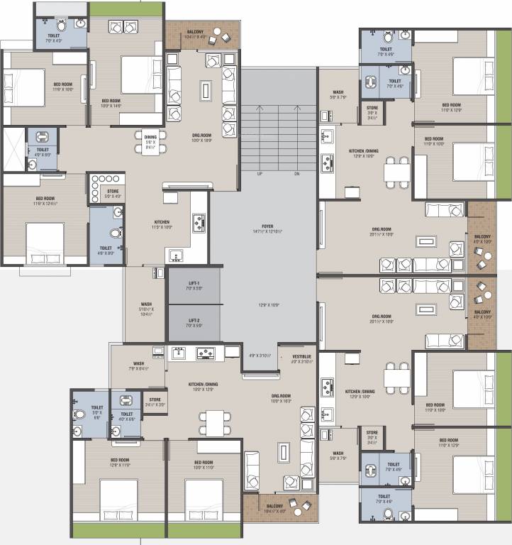  samruddh nest C Typical Cluster Plan