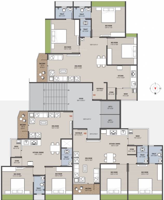  samruddh nest D Typical Cluster Plan