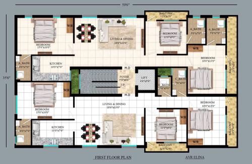  elina AVR Elina Cluster Plan from 1st to 3rd Floor