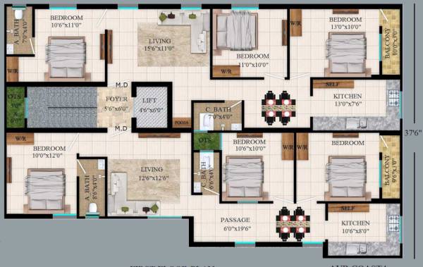  coasta Coasta Cluster Plan for 1st Floor