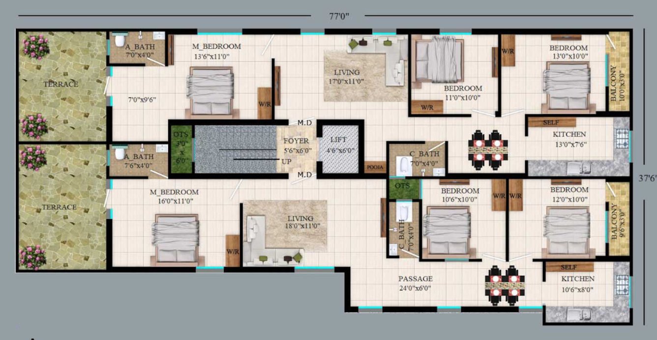  coasta Coasta Cluster Plan for 2nd Floor