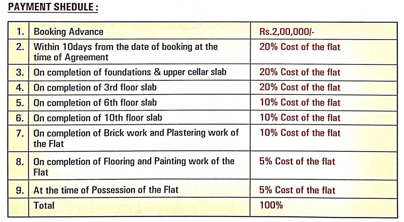 tranquil-tower Construction Linked Payment (CLP) Payment Plan