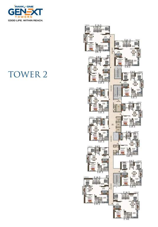  one genext towers Tower 1 Cluster Plan
