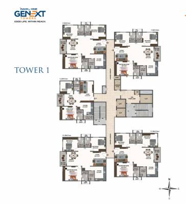  one-genext-towers Tower 1 Cluster Plan