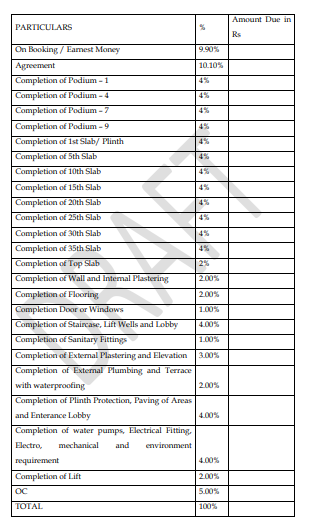 irene-b-wing-phase-1 Construction Linked Payment (CLP) Payment Plan