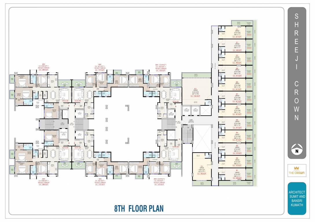  the crown Shreeji The Crown Cluster Plan