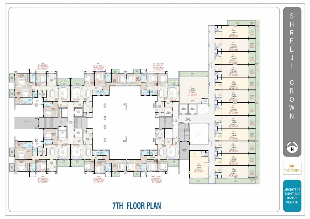  the crown Shreeji The Crown Cluster Plan