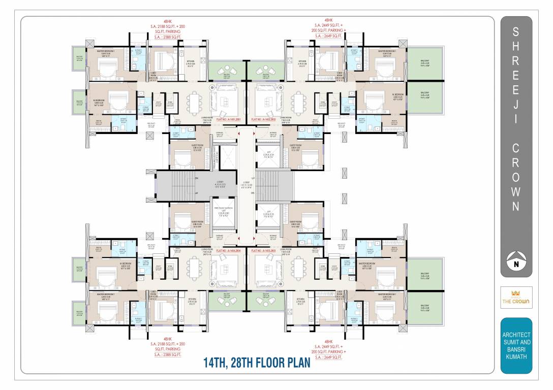  the crown Shreeji The Crown Cluster Plan