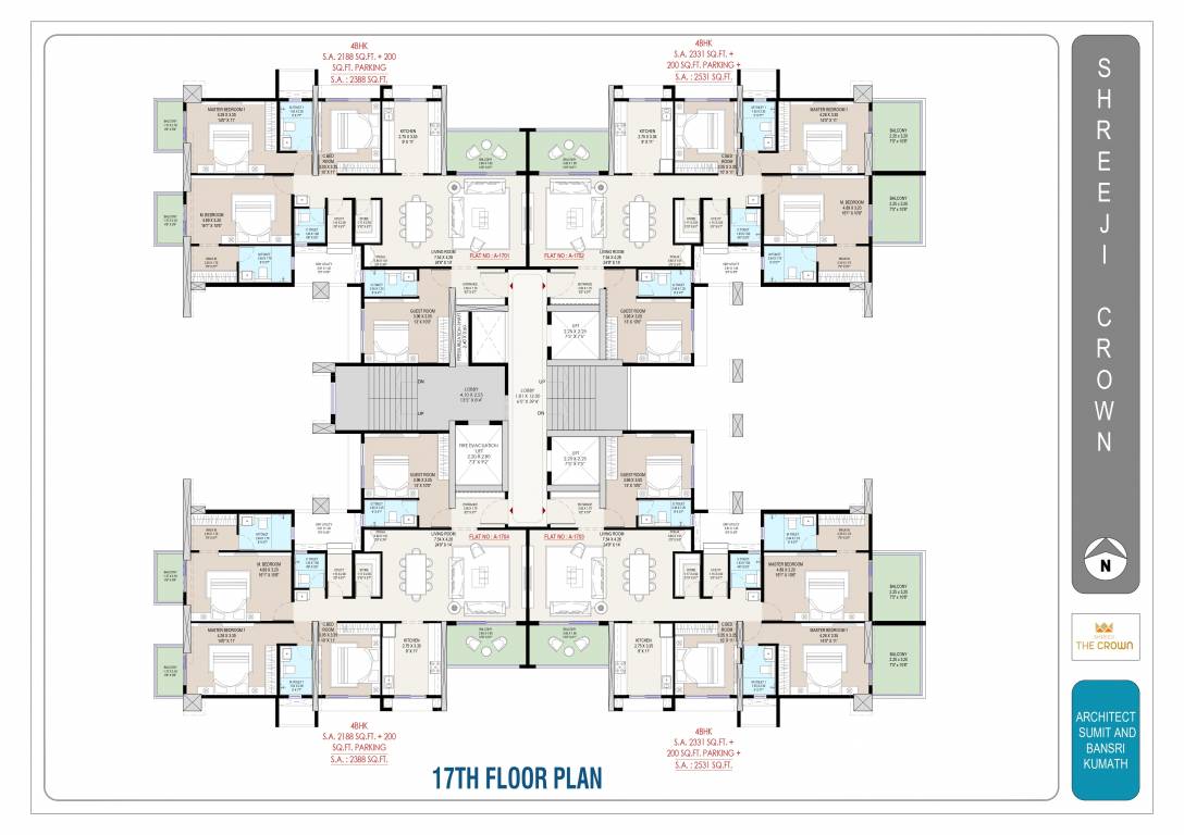  the crown Shreeji The Crown Cluster Plan