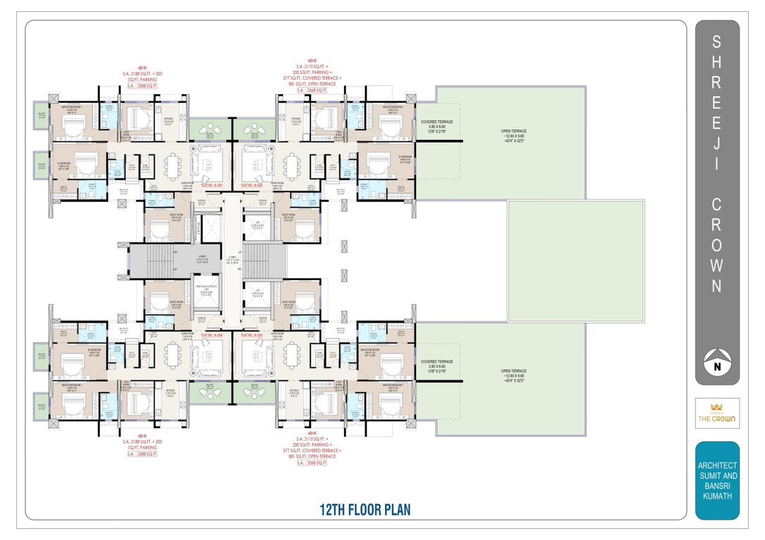  the crown Shreeji The Crown Cluster Plan