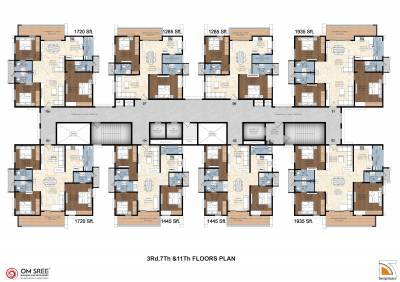  gallaxy Tower A Cluster Plan from 3rd to 11th Floor