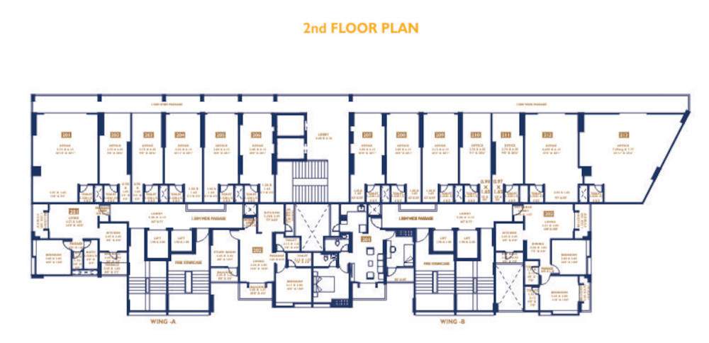  shreeji residential wing a b Basil Shreeji Wing A & B Cluster Plan for 2nd Floor
