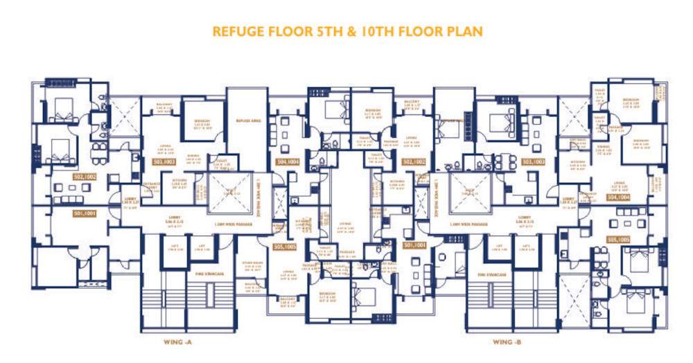  shreeji residential wing a b Basil Shreeji Wing A & B Cluster Plan For 5Th, 10Th