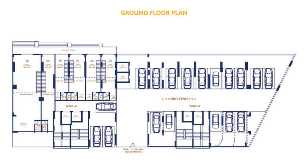  shreeji residential wing a b Basil Shreeji Wing A & B Cluster Plan For Ground Floor