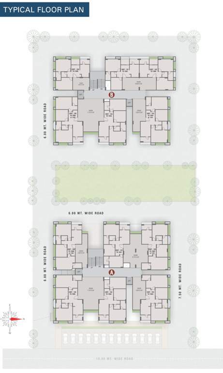 panchamrut 2 Block A And Block B Cluster Plan from 1st to 11th Floor