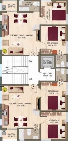  green leaf Green Leaf Cluster Plan For Typical Floor