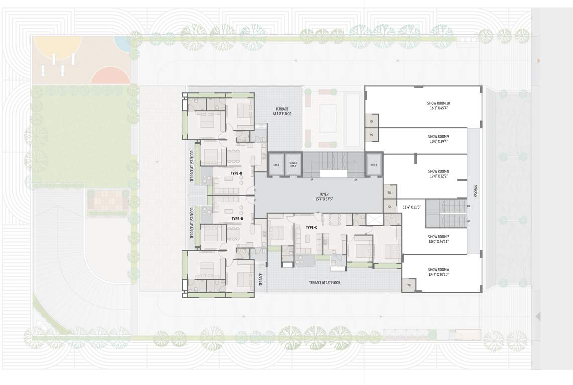  ambli heights Ambli Heights Cluster Plan For 1st Floor