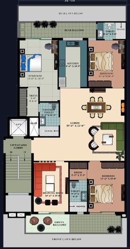  casablanca-luxury-builder-floors Casablanca Luxury Builder Floors E-89 Typical Cluster Plan