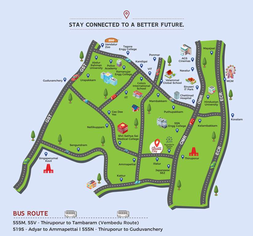  omr golden city Location Plan