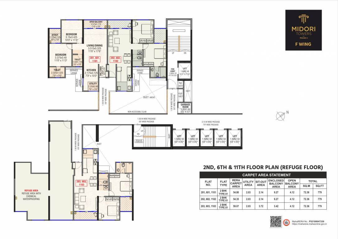  midori tower WING F Cluster Plan
