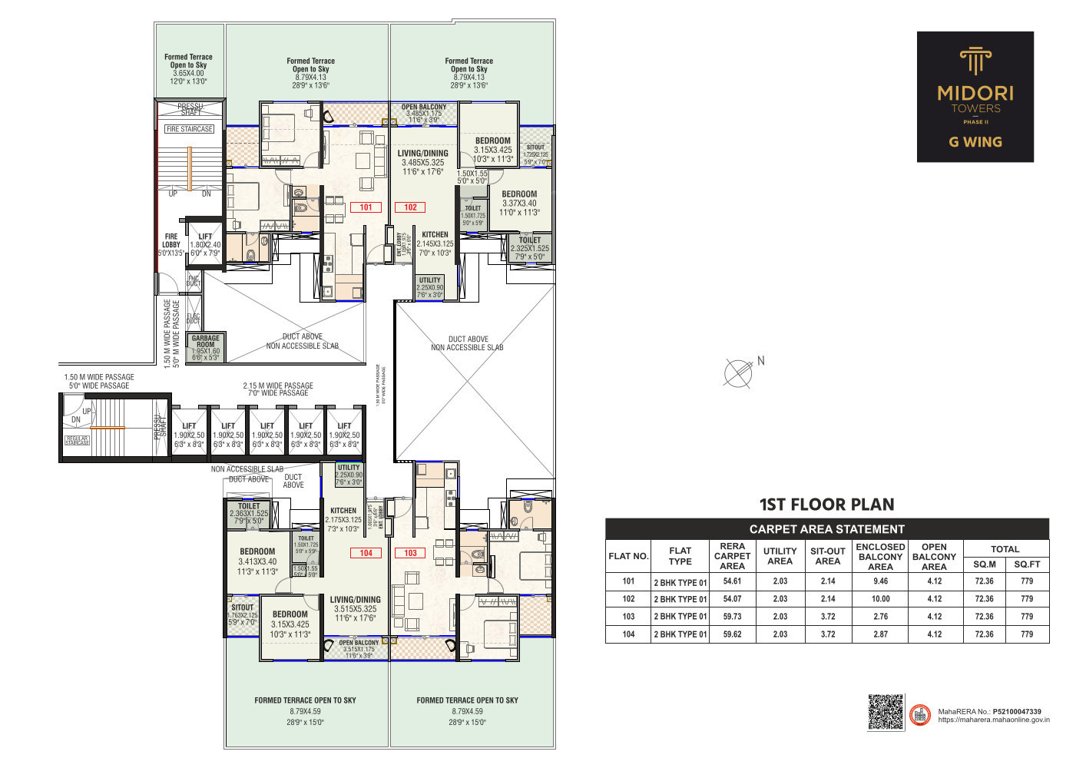  midori tower WING G Cluster Plan