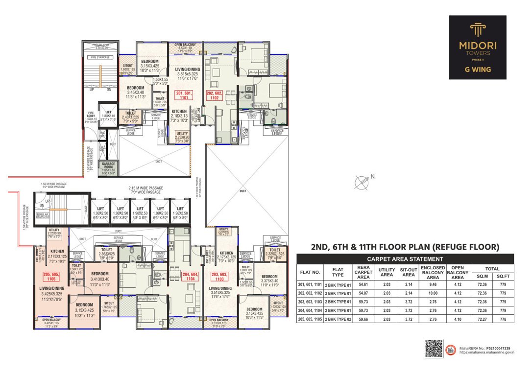  midori tower WING G Cluster Plan