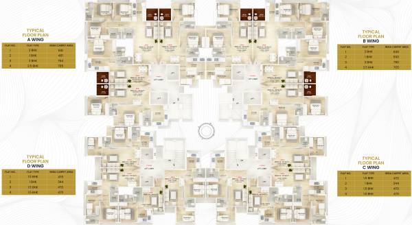  silicon-heritage Wing A , Wing B, Wing C, Wing D  Cluster Plan