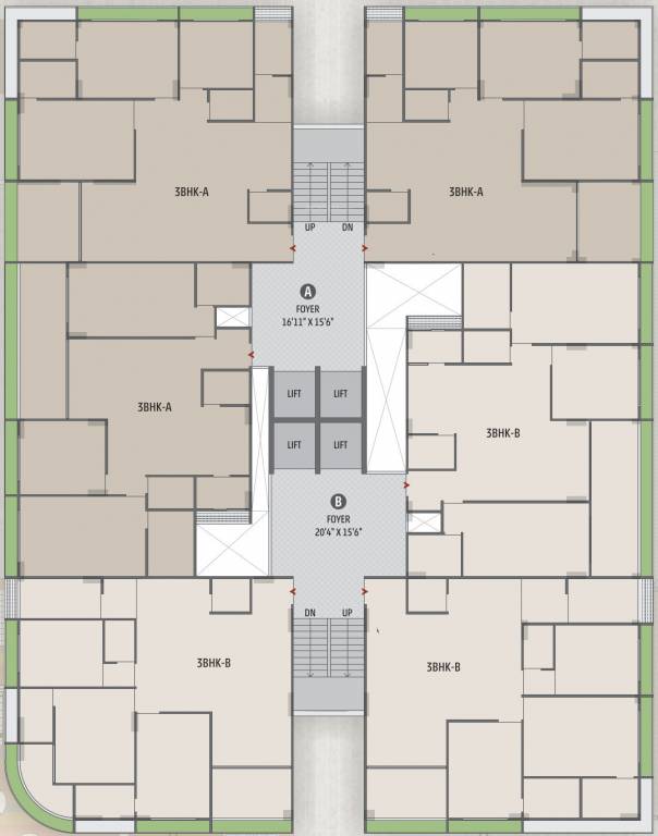  impression A, B Typical Cluster Plan