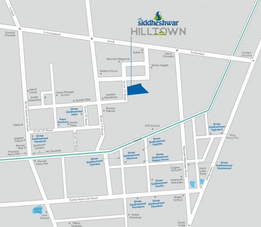  shree siddheshwar hilltown Location Plan