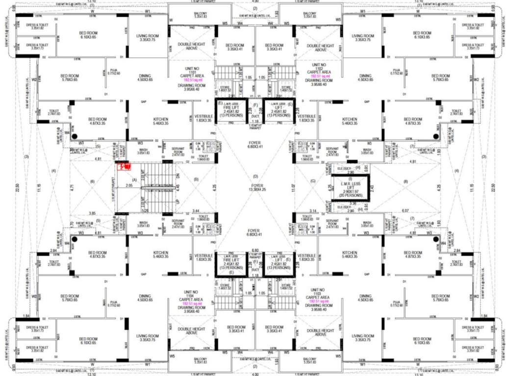  ekaansh Ekaansh Cluster Plan For 11th Floor