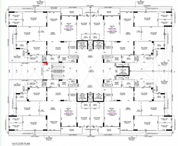  ekaansh Ekaansh Cluster Plan For 1st Floor