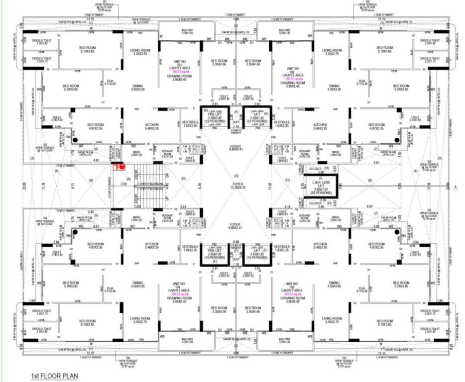  ekaansh Ekaansh Cluster Plan For 1st Floor