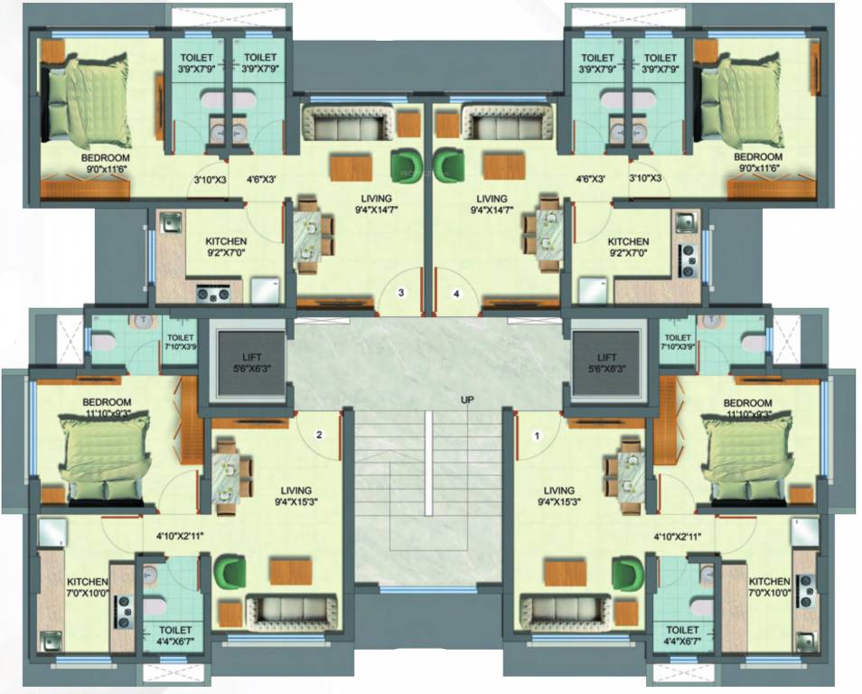  shivalaya Hetali Shivalaya Typical Cluster Plan