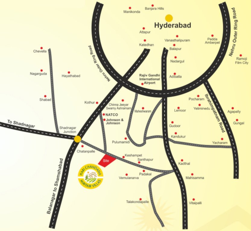  harichandana mayfair villas Location Plan