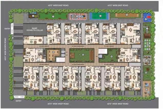  grandeur Ground Floor Grandeur Cluster Plan
