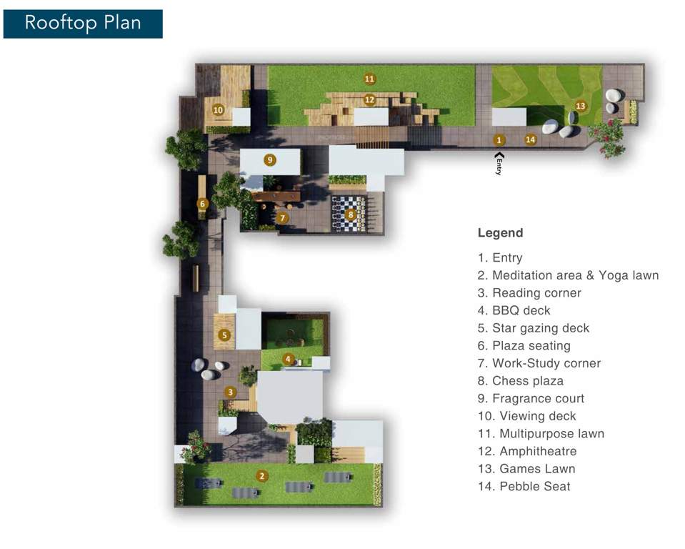  promesa midtown Promesa Midtown Wing A And Promesa Midtown Wing B Roof top Plan
