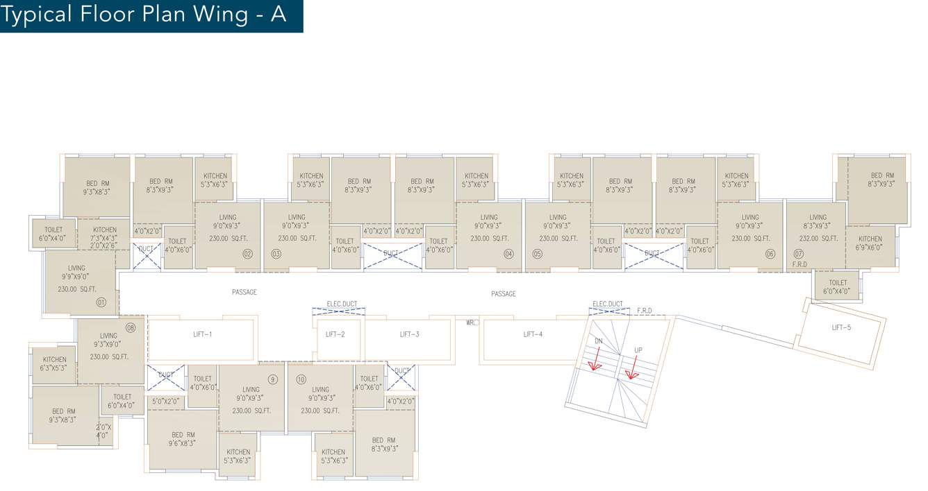  promesa midtown Promesa Midtown Wing A Cluster Plan from 1st to 21th Floor
