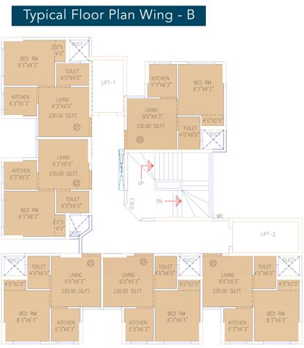  promesa-midtown Promesa Midtown Wing B Cluster Plan from 1st to 21th Floor