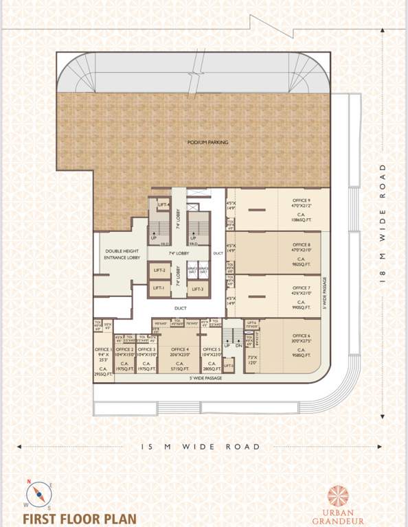  urban grandeur bldg 2 Urban Grandeur Bldg 2 Cluster Plan for 1st Floor