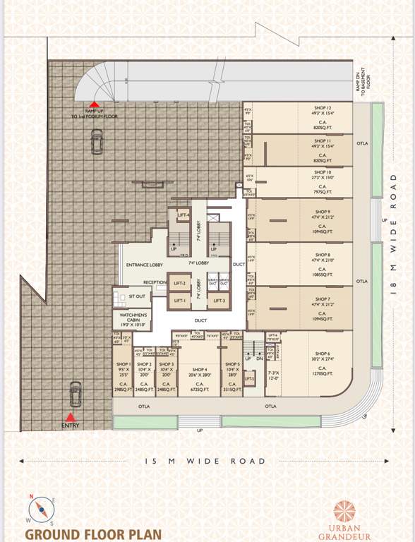  urban grandeur bldg 2 Urban Grandeur Bldg 2 Cluster Plan for ground Floor