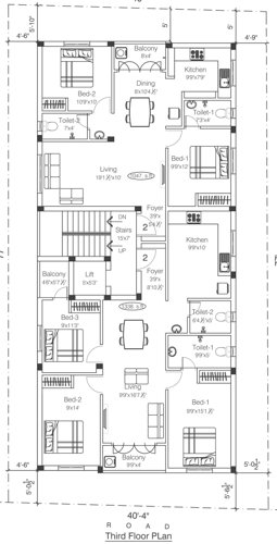  s-s-flats S S Flats Cluster Plan from 1st to 3rd Floor