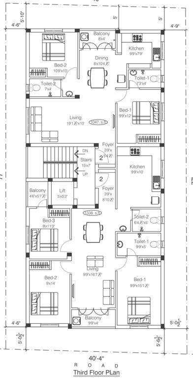  s s flats S S Flats Cluster Plan from 1st to 3rd Floor