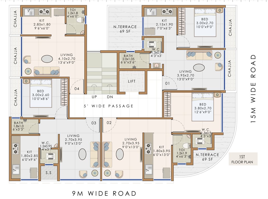  arpan Guru Arpan Cluster Plan for 1st Floor
