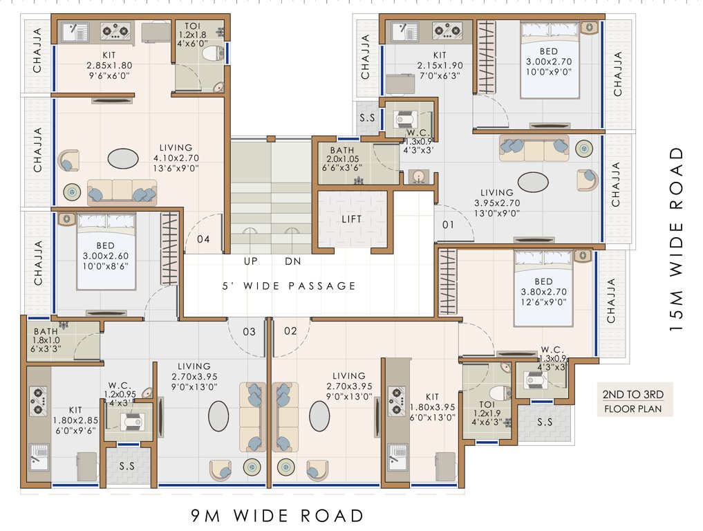  arpan Guru Arpan Cluster Plan from 2nd to 3rd Floor